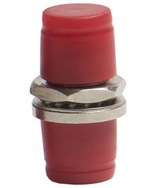 Red cap Square type Ceramic or Bronze Sleeve FC PC Round Fiber Optic Adapter for CATV Networks