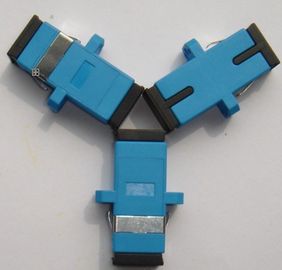 Blue color Ceramic or Bronze Sleeve SC/PC-SM Fiber Optic Adapter for Active Device Termination