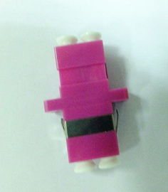 Pink color SC type 10G OM4 LC Duplex Pink plastic Fiber Optic Adapter,low insertion loss
