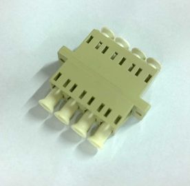 Blue color LC OM3 Quad Fiber Optic Adapter 4 Cores With Low Insertin Loss