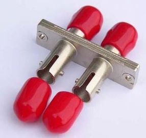 Red color Ceramic or Bronze Sleeve FC Fiber Optic Adapter contains the interconnect sleeve