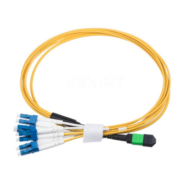 MPO MTP To LC Breakout Cable Duplex Optic FTTH 8 Core