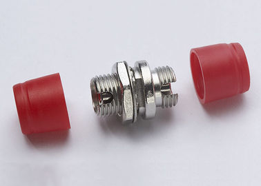 Red color Ceramic or Bronze Sleeve FC Fiber Optic Adapter contains the interconnect sleeve