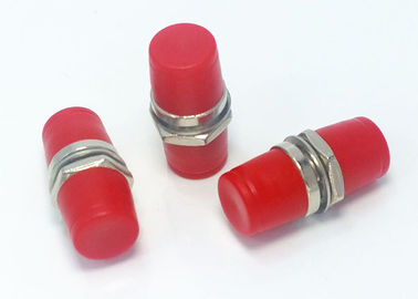 Red color Ceramic or Bronze Sleeve FC Fiber Optic Adapter contains the interconnect sleeve