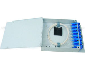 White Color 8 port FTTH terminal box metal shell uesed in end termination of buildings