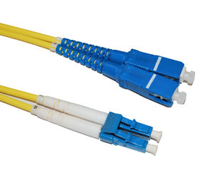 SC/UPC to LC/UPC Fiber Optic Patch Cord Singlemode Duplex 3.0mm