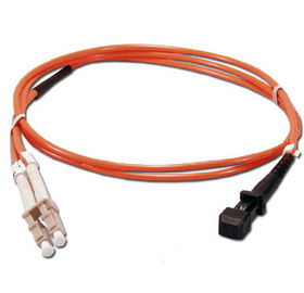 Customized MTRJ-LC Duplex Hybrid Fiber Optic Patch Cord MM 50/125um