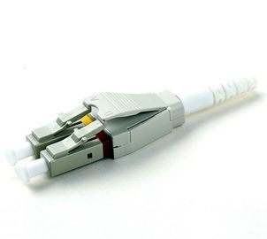 LC SM/MM/OM3 Duplex Uniboot Fiber Optics Connector Aqua , Beige Or Blue Color