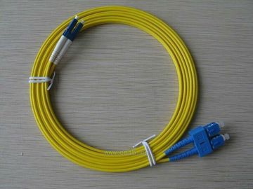 Fiber Optic Patch Cord LC-SC Single Mode Duplex , 0.9mm 2.0mm 3.0 mm