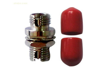 Red color Ceramic or Bronze Sleeve FC Fiber Optic Adapter contains the interconnect sleeve