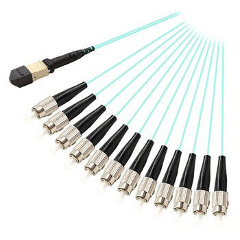 Simplex 12 Core FC UPC Breakout Mpo Fiber Cable