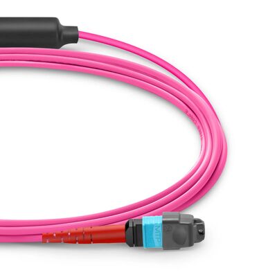 MTP Breakout Cable with OM4 Fiber and OFNP Fire Safety-Rated Jacket Featuring 0.35dB Low IL