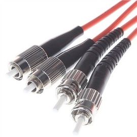 Yellow LSZH cable D4 Fiber Optics Connector With Nickel Plated Brass
