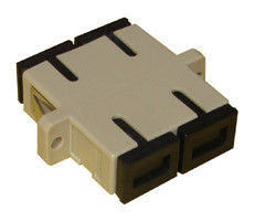 Blue color Duplex SC OM3 Fiber Optic Adapter Ceramic / Bronze Sleeve For CATV System