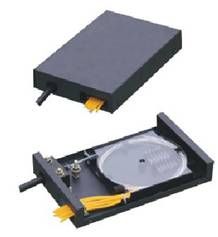 Black Wall mounted 12 Fiber Optic Terminal Box cold rolled steel sheet, electrostatic spraying