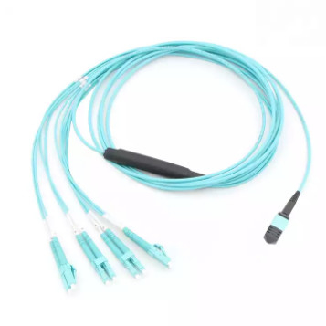 High quality Connector singlemode SM 12 core 3m mpo fiber optic patch cord MPO to LC