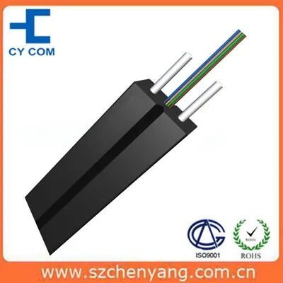 4 कोर Sm इनडोर FTTH ऑप्टिकल फाइबर ड्रॉप केबल Lszh शीथ