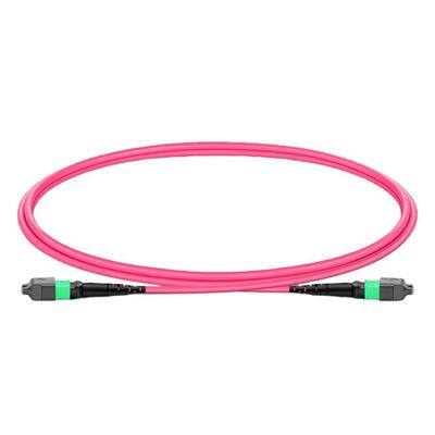 गुणवत्ता 400G ट्रांससीवर के लिए बेंड इनसेंसिटिव फाइबर 7.5mm न्यूनतम बेंड रेडियस और APC एंडफेस के साथ MPO जम्पर केबल कारखाना