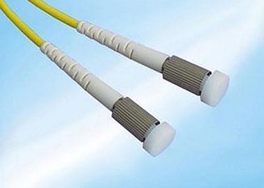 Yellow LSZH cable D4 Fiber Optics Connector With Nickel Plated Brass